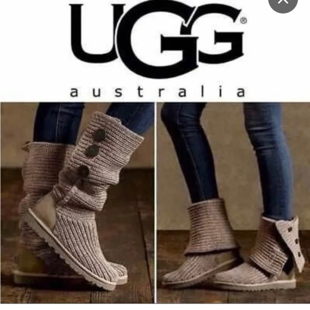UGG Australia Classic Cardy Sweater Boots - Picture 8 of 9